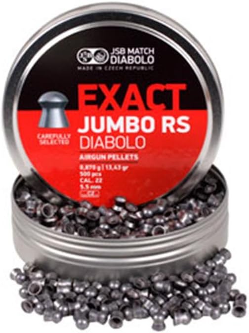 JSB Match Diabolo Exact Jumbo RS .22 Cal, 13.43 Grains, Domed, 500ct