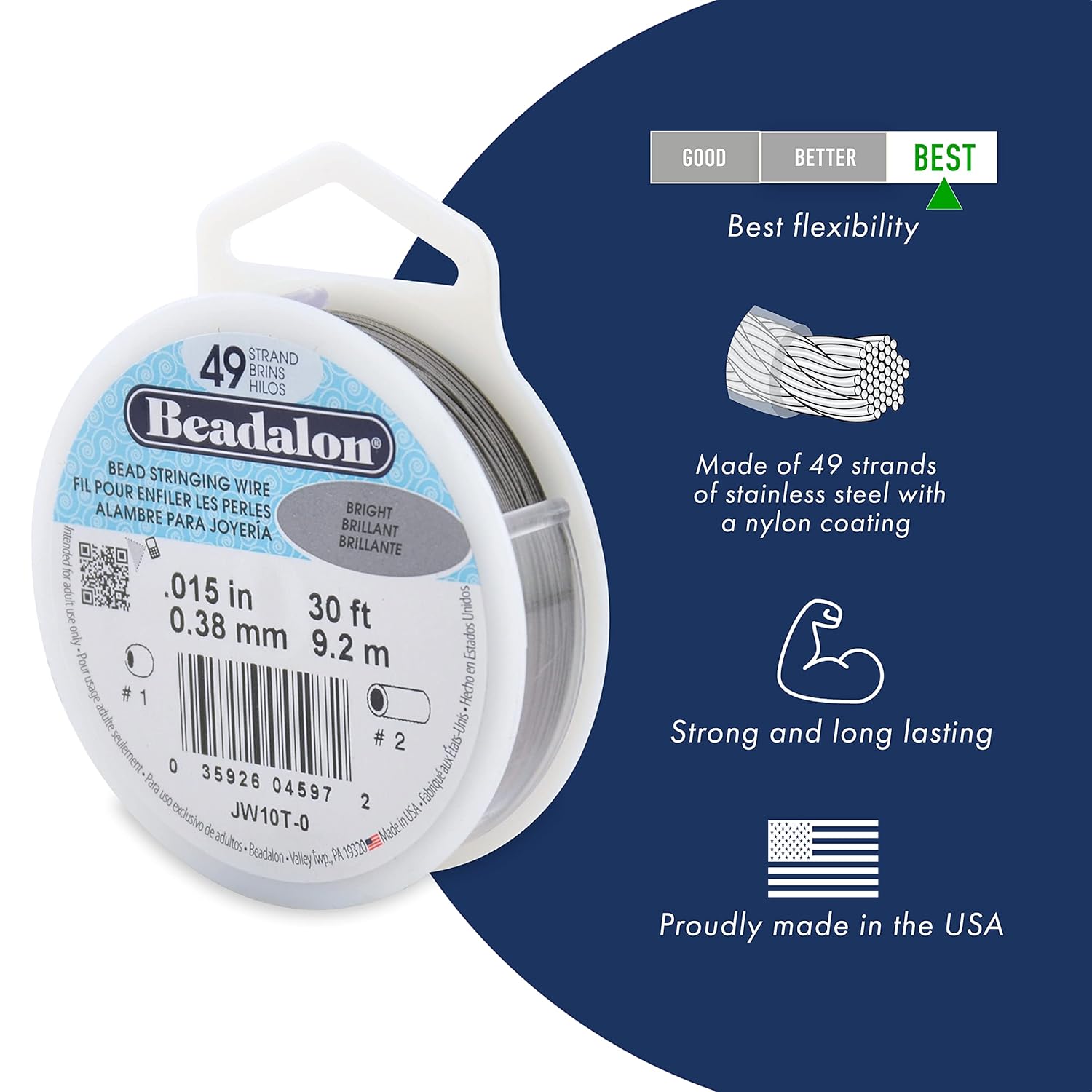 Beadalon 49 Strand Stainless Steel Bead Stringing Wire